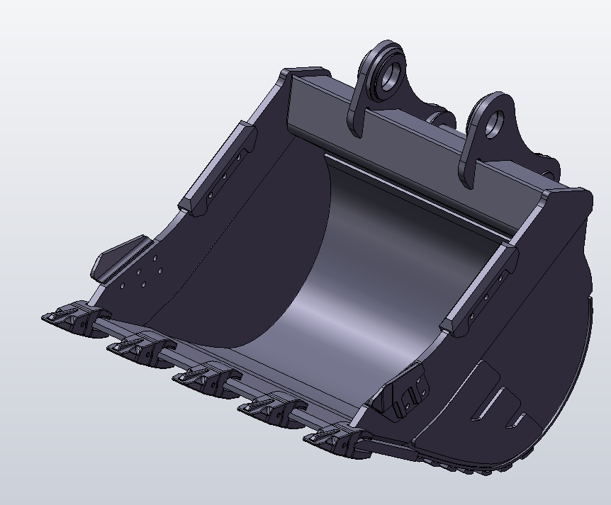 挖掘机铲斗模型设计