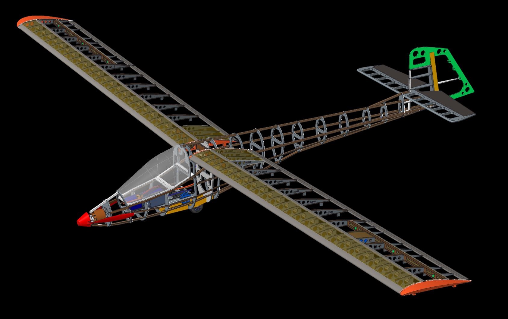 RC Glider航模结构