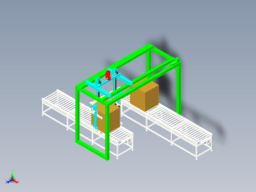 桁架机械手纸箱转运线设计