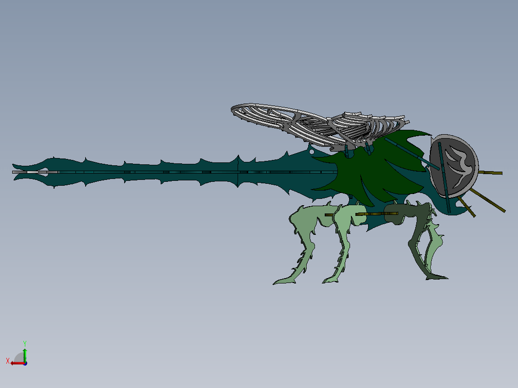 蜻蜓钣金拼图