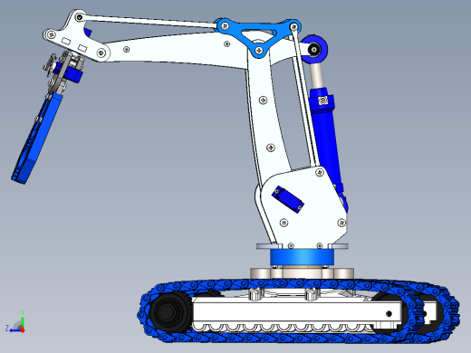 机械臂履带车3D数模图 robotic-arm缩略图
