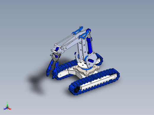机械臂履带车3D数模图 robotic-arm缩略图