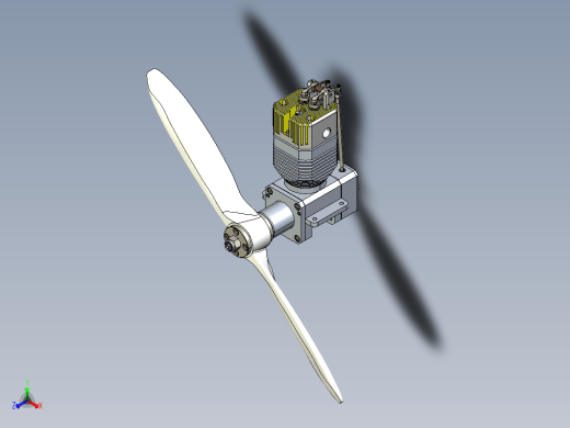 motor with propeller带螺旋桨引擎缩略图