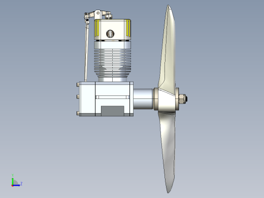 motor with propeller带螺旋桨引擎缩略图