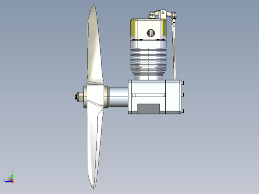 motor with propeller带螺旋桨引擎缩略图