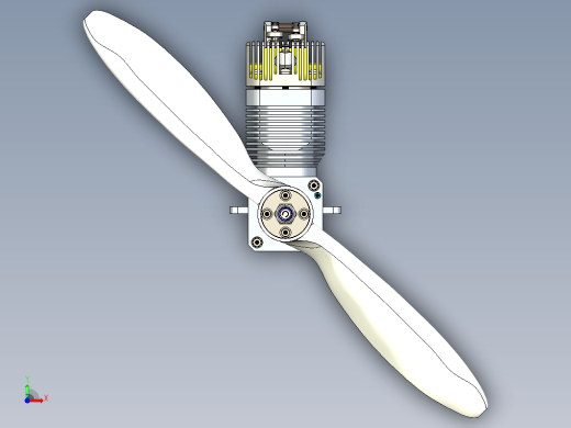 motor with propeller带螺旋桨引擎缩略图
