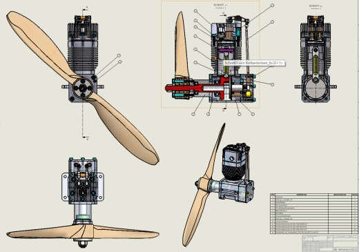 motor with propeller带螺旋桨引擎缩略图