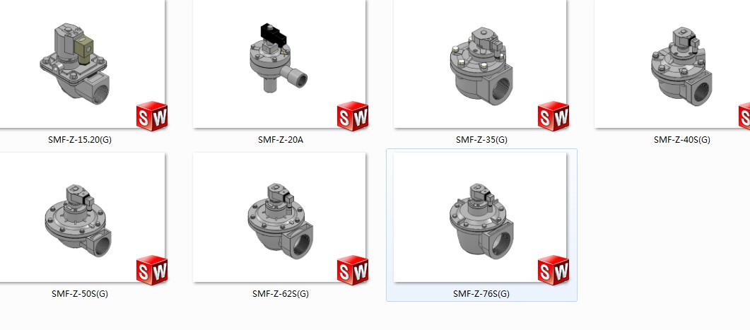 SMF直角式电子脉冲阀模型全集 共7种