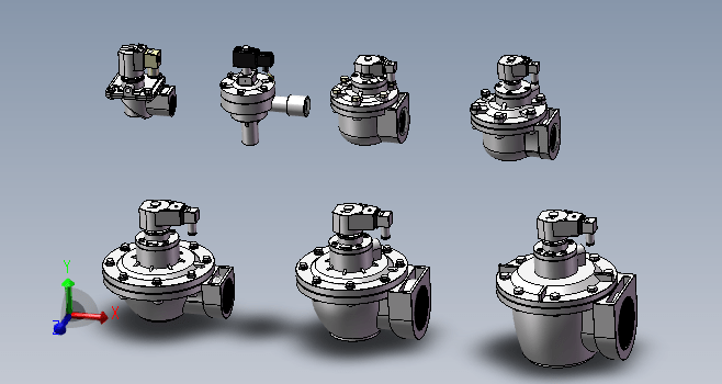 SMF直角式电子脉冲阀模型全集 共7种