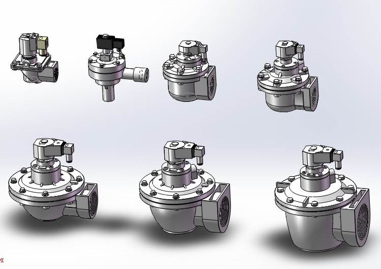 SMF直角式电子脉冲阀模型全集 共7种