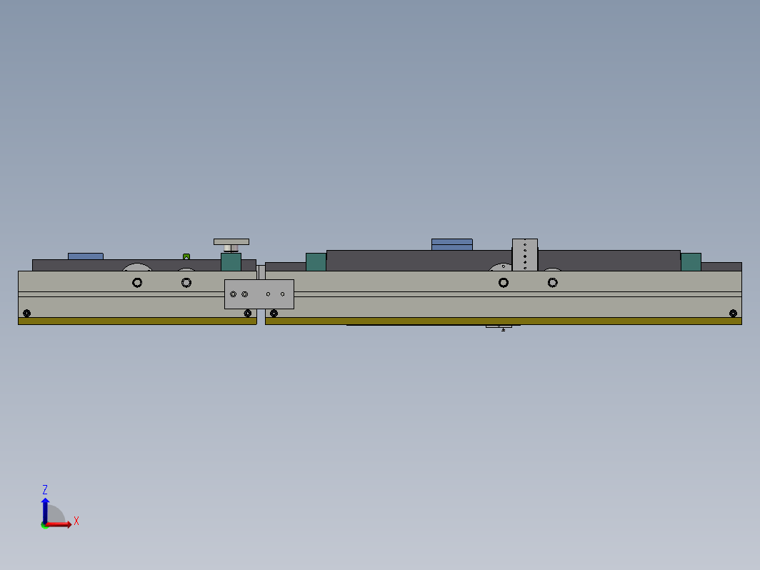 1.245米双皮带输送机构