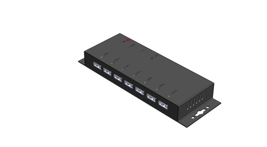 7 个端口的工业 USB 集线器具有坚固的金属外壳缩略图