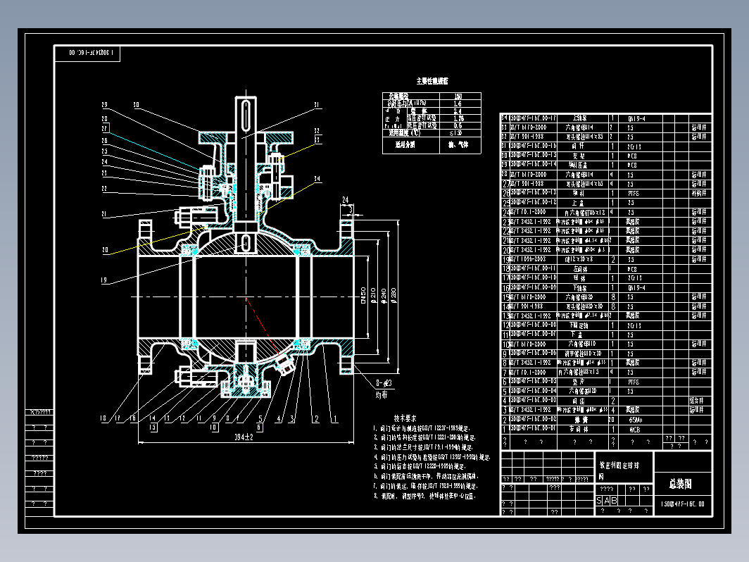 DN150球阀