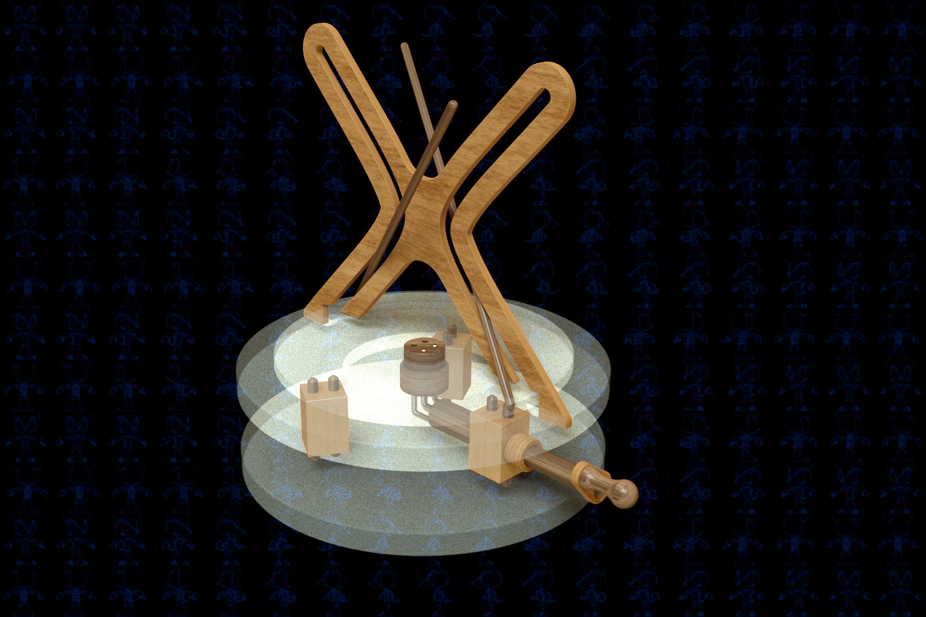 轴槽II木制玩具模型3D图 多种格式