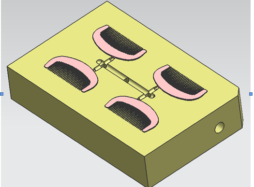 一种迷你梳子注塑模具设计