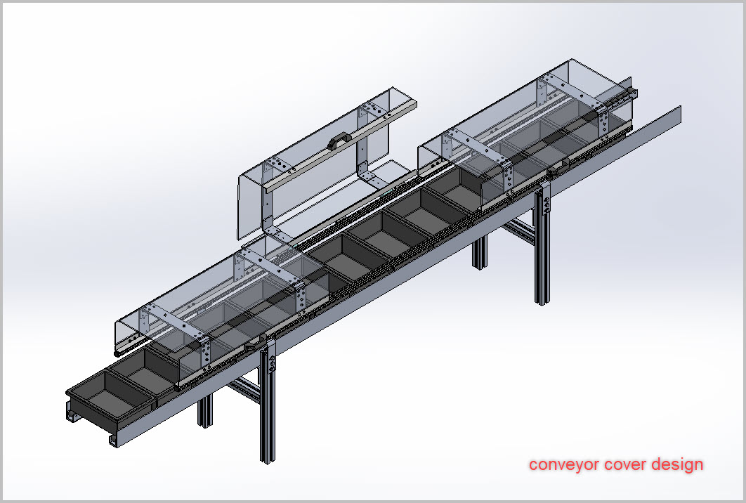 可翻转盖输送机 Conveyor Transparent Flippable Cover