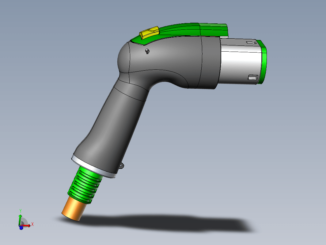 电动汽车充电插头座设计三维SW2016带参