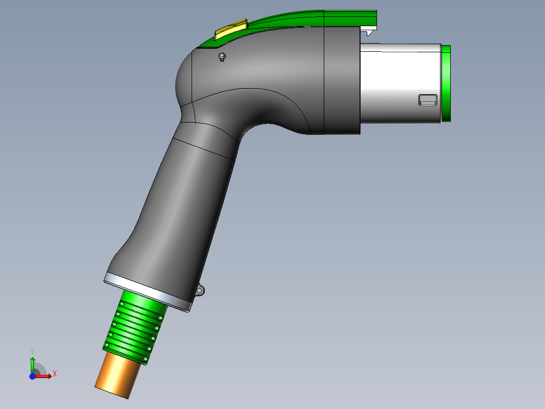 电动汽车充电插头座设计三维SW2016带参