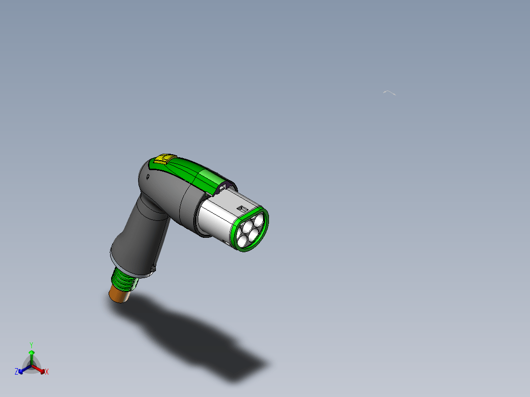 电动汽车充电插头座设计三维SW2016带参