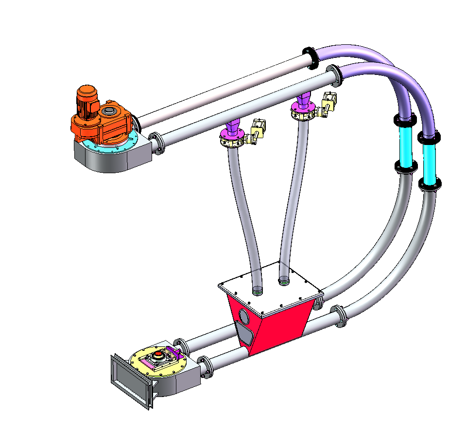 DN100圆管链输送机3D环保输送设备