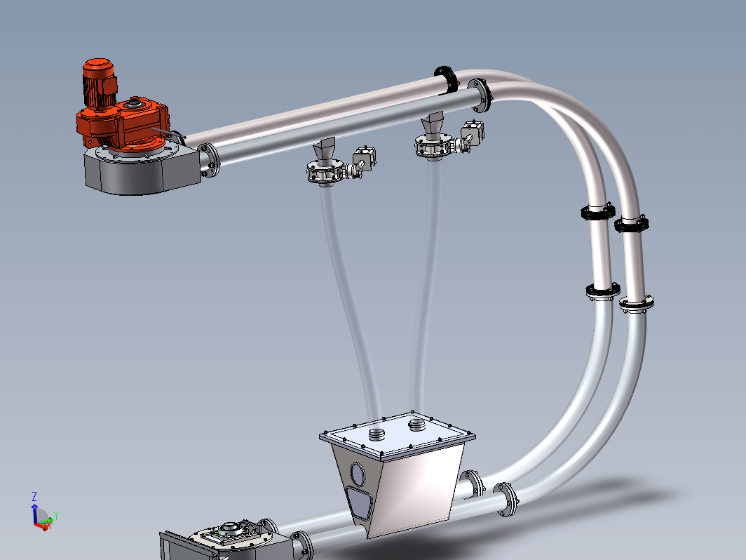 DN100圆管链输送机3D环保输送设备