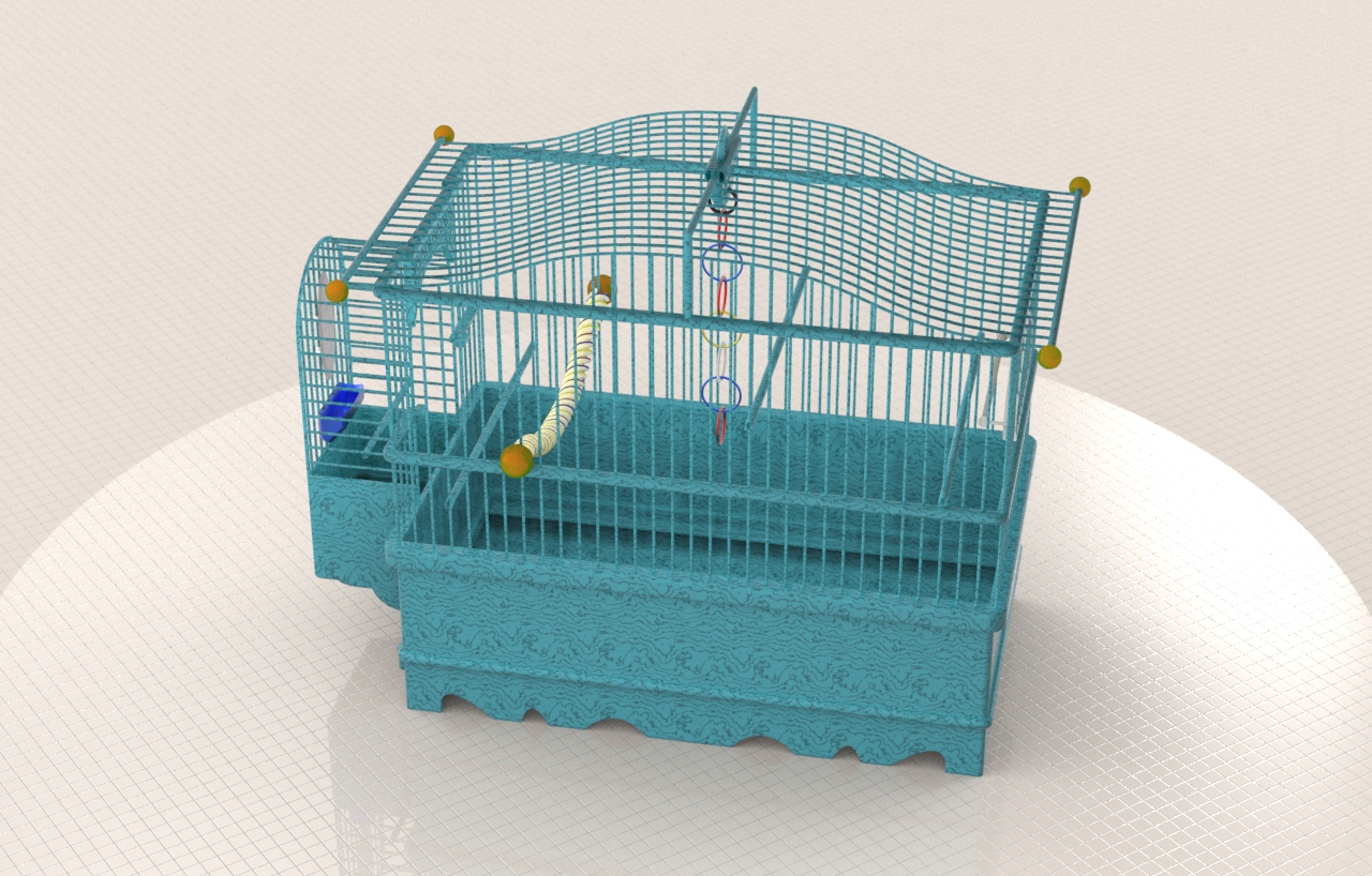 Tommy鸟笼模型3D图纸 Solidworks设计 附STEP IGS