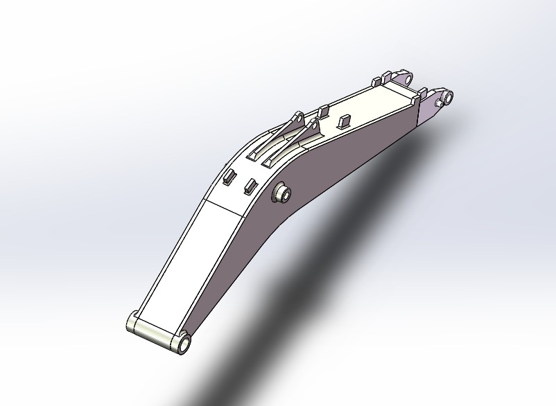 挖掘机动臂焊接工艺分析设计三维SW2012带参+CAD+说明书