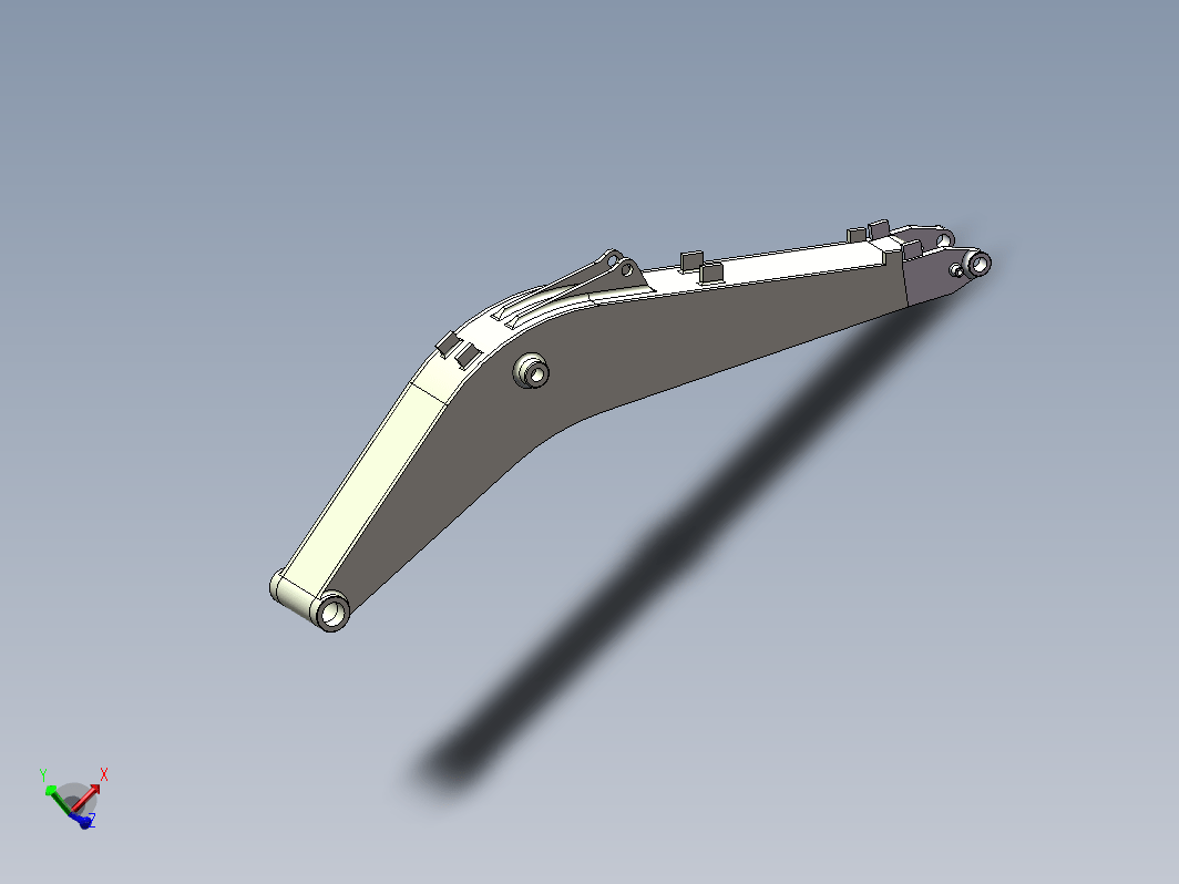 挖掘机动臂焊接工艺分析设计三维SW2012带参+CAD+说明书