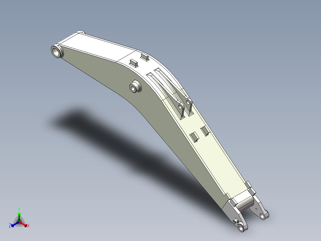 挖掘机动臂焊接工艺分析设计三维SW2012带参+CAD+说明书