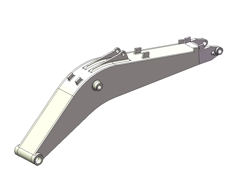 挖掘机动臂焊接工艺分析设计三维SW2012带参+CAD+说明书