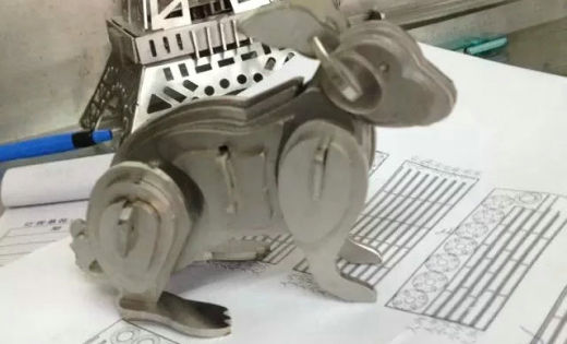 生肖兔子激光切割立体拼图图纸 cad dxf格式缩略图