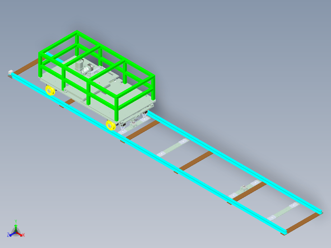 框架轨道负重输送小车设计