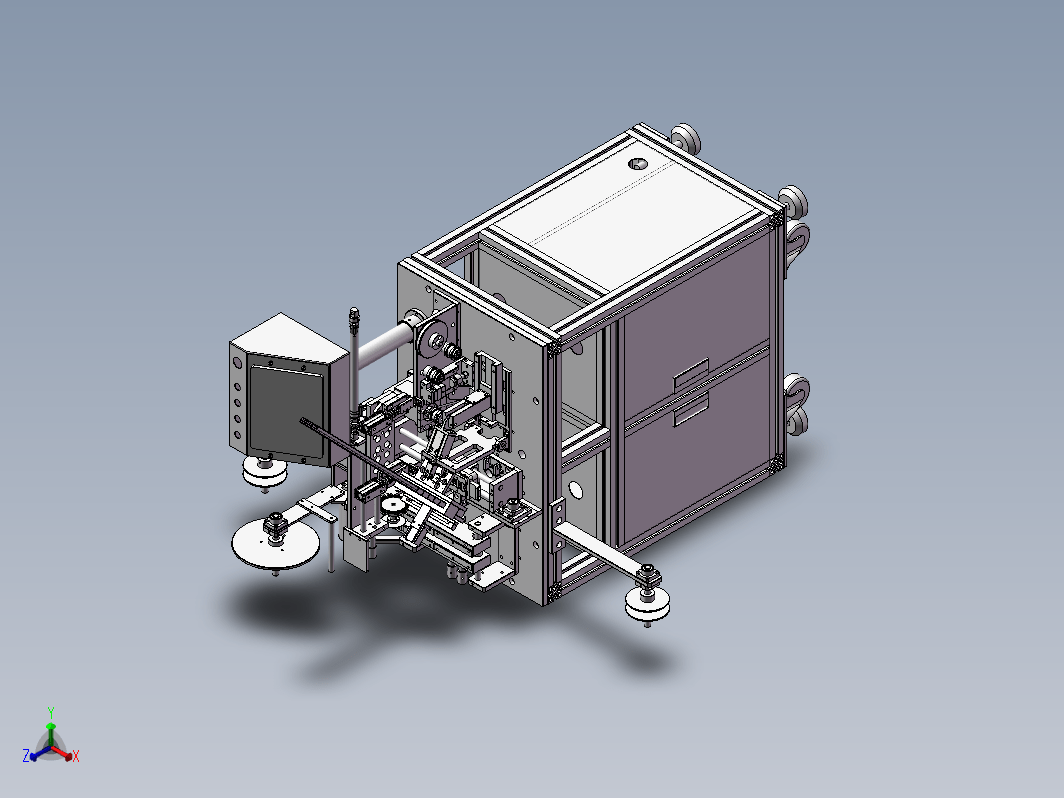 元件自动检测包装机3D模型