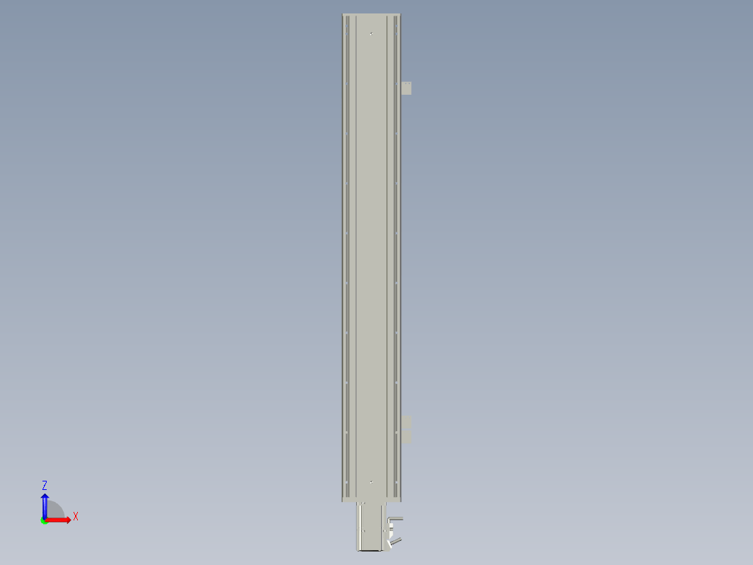 2019 新款120mm宽度双导轨单轴精密直线模组模型.120BS.L700.400W.3D