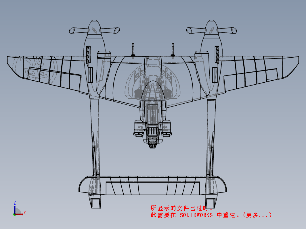 P-38闪电战斗机模型3D