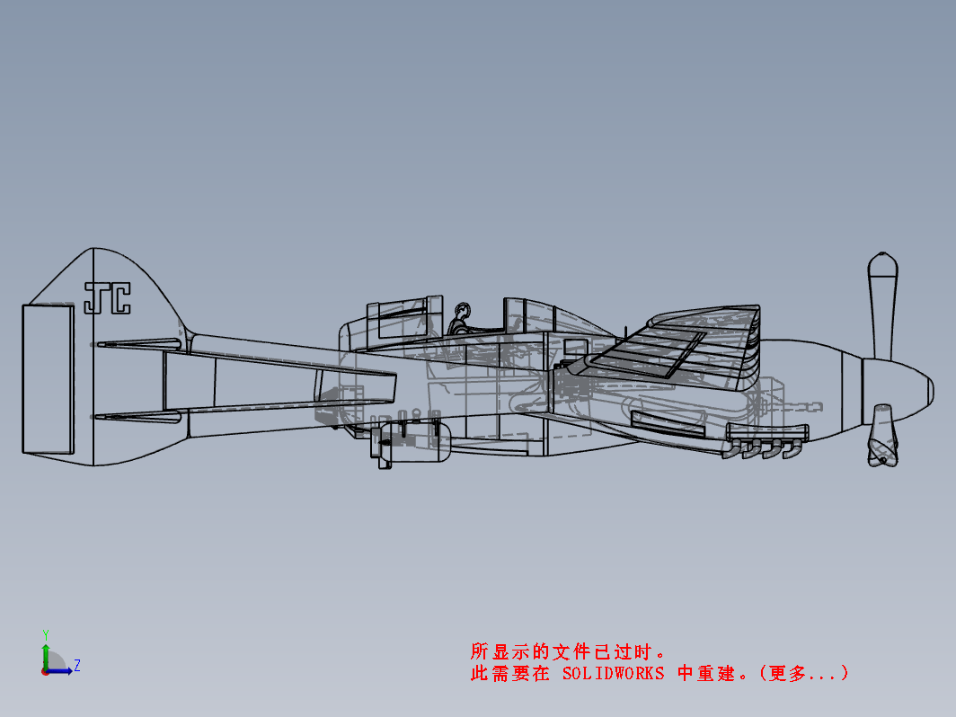 P-38闪电战斗机模型3D