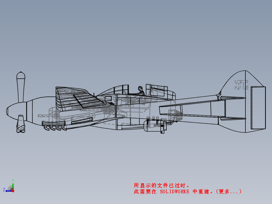 P-38闪电战斗机模型3D