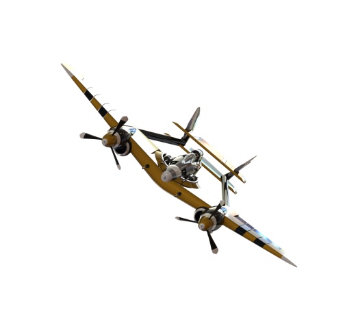 P-38闪电战斗机模型3D缩略图