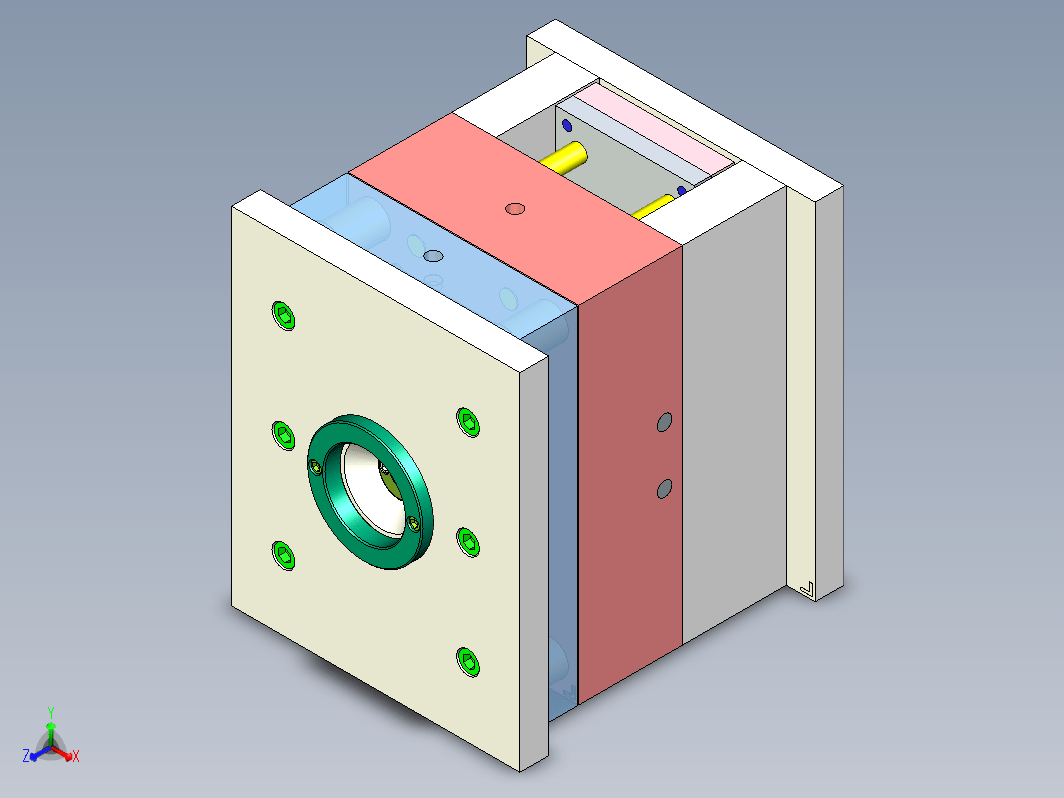 结构件C2注塑模具设计-一模两腔图纸