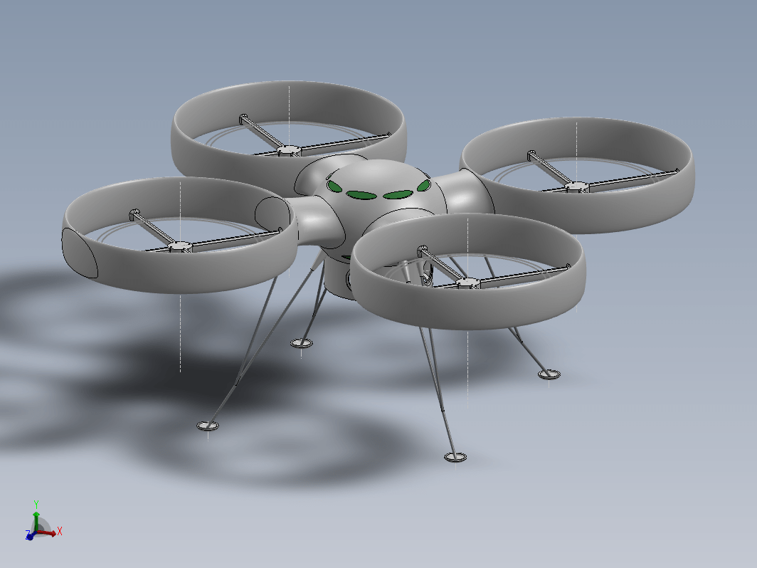 RC 四轴飞机器3D图纸-SW、IGS格式