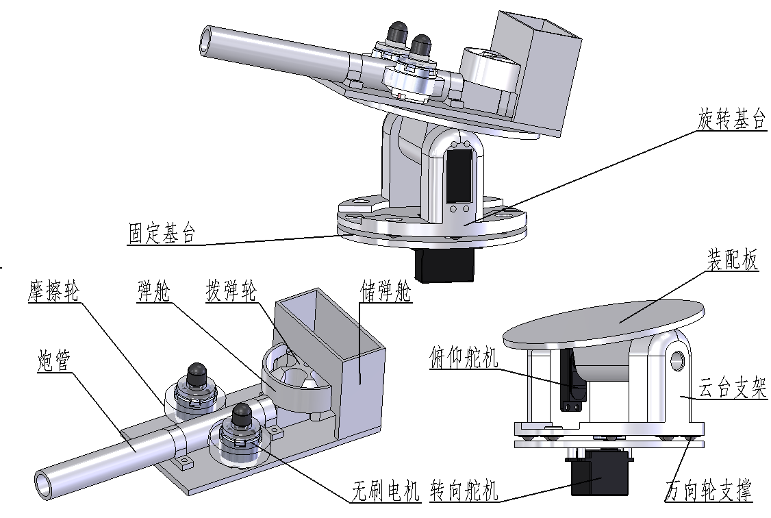 简易发射云台三维SW2020带参