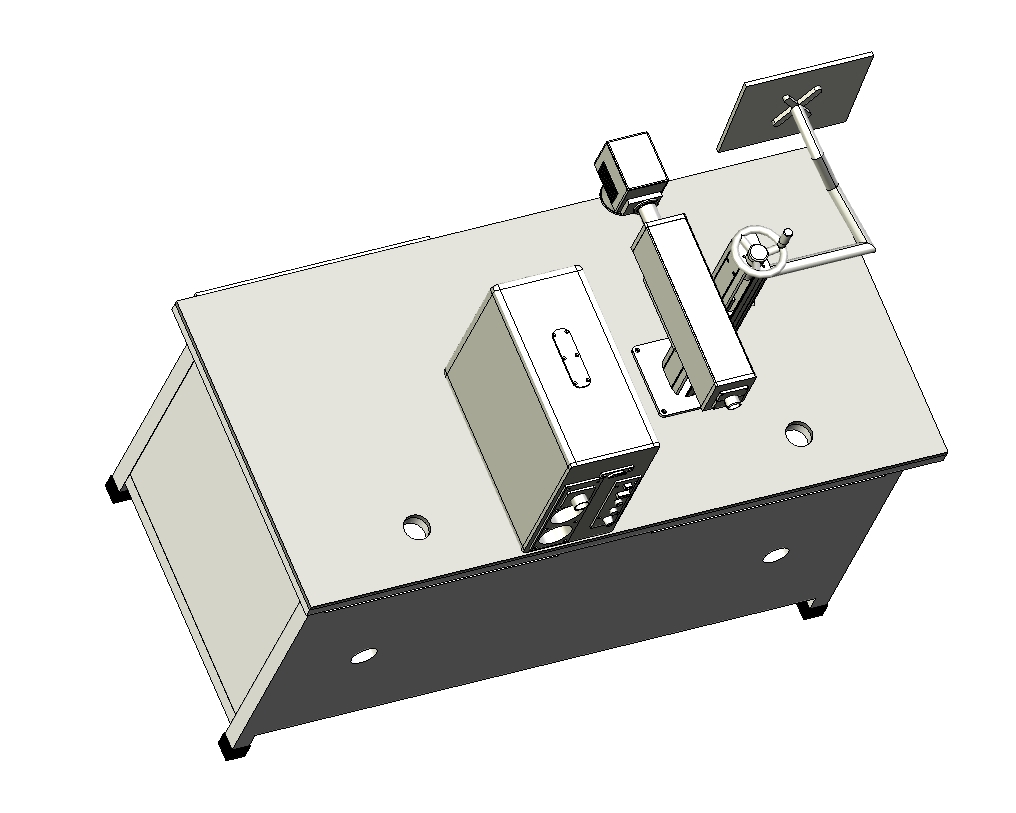 激光打码工作台模型设计图三维Step无参