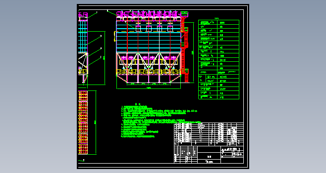 100T布袋除尘器总图CAD