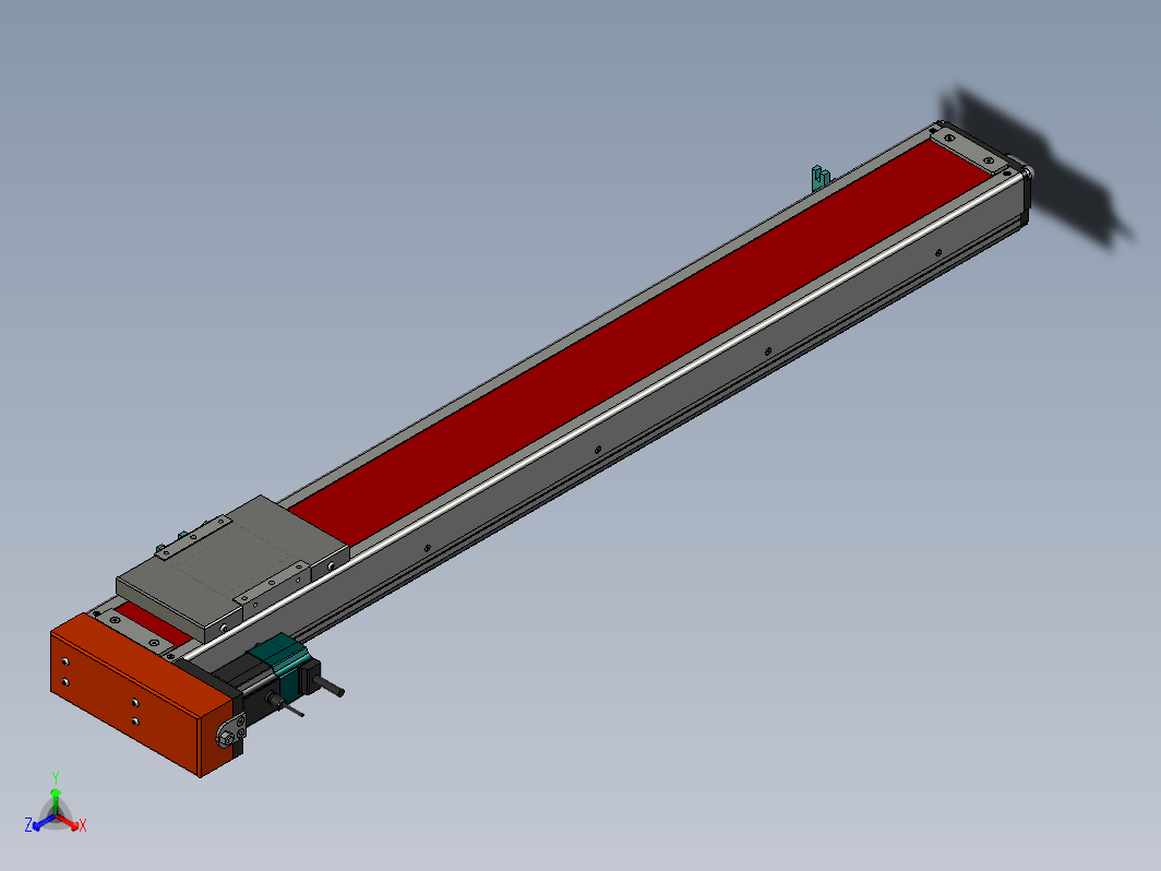 直线运动，行程为750 mm，左电机XNTD10-750-B