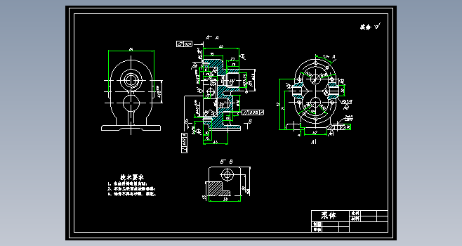 F0232-齿轮泵泵体图