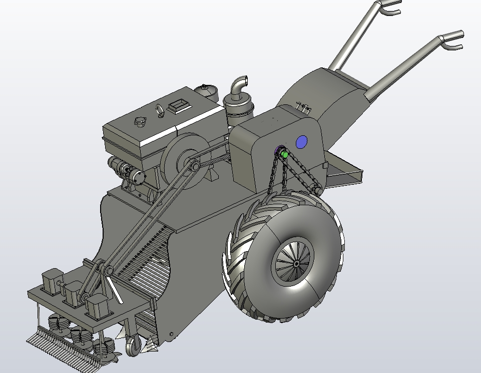 自走式大蒜收获机设计三维Proe5.0带参+CAD+说明