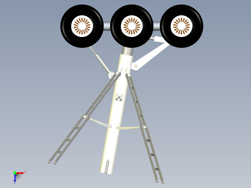 飞机起落架  Boeing777-landing-gear CREO