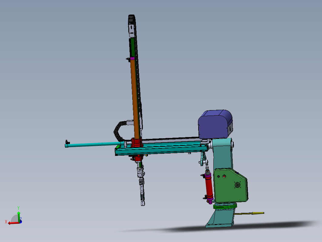 基于SOIDWORKS的斜臂式机械手设计三维SW2012带参++CAD+说明书