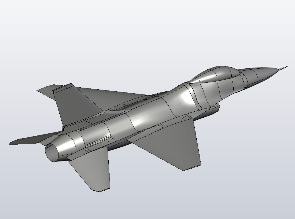 F16战斗机外形曲面
