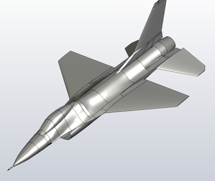 F16战斗机外形曲面
